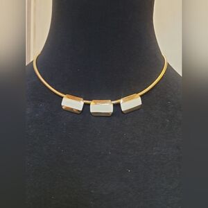Monet | 1950’s | Collar Necklace | Gold and cream accents